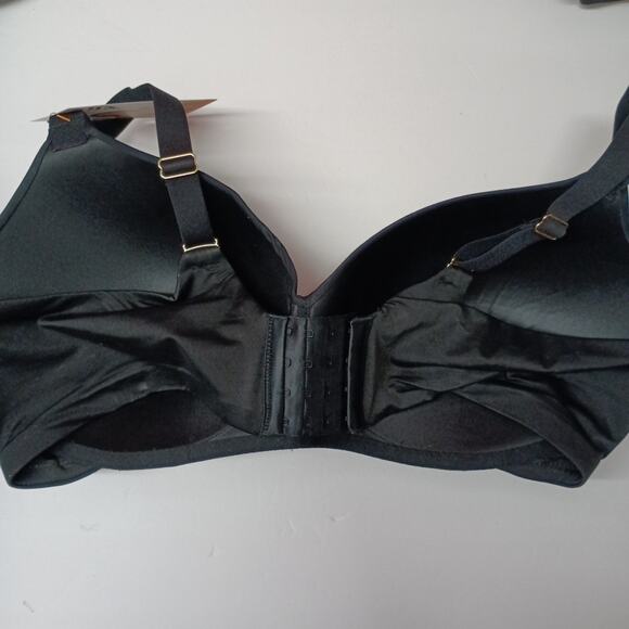 Joyspun Plus Wirefree Full Coverage Bra Women's Size 40DD Black Smooth Wings - Picture 4 of 5